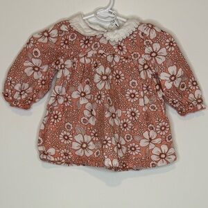 Cat & Jack Vintage Style Floral Blouse - Pink and White w/ Matching Bloomers